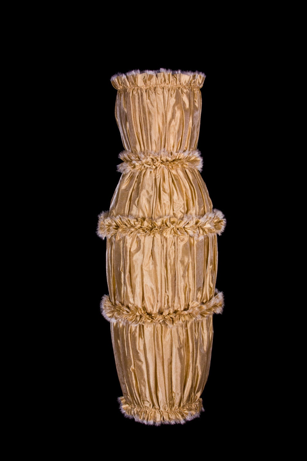Aurum , hanging lamp in silk   - LampCouture -