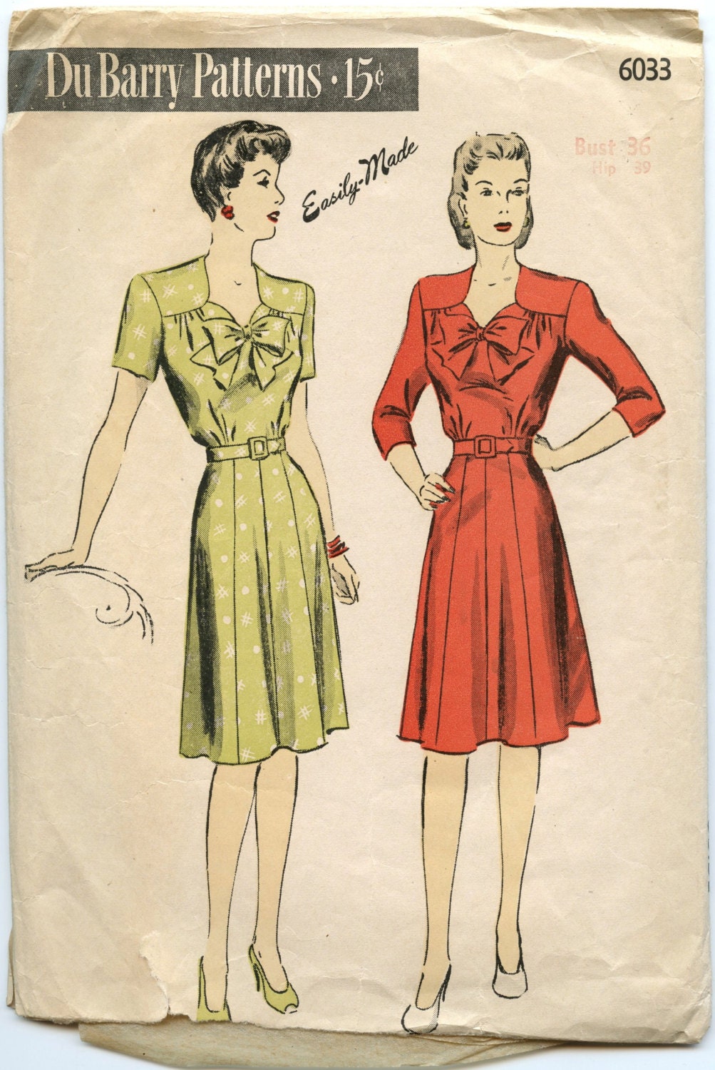 1940s pattern | 1940s vintage dresses, Vintage outfits, Vintage dresses