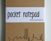 Kraft pocket notepad // mini sketchbook // city skyline journal