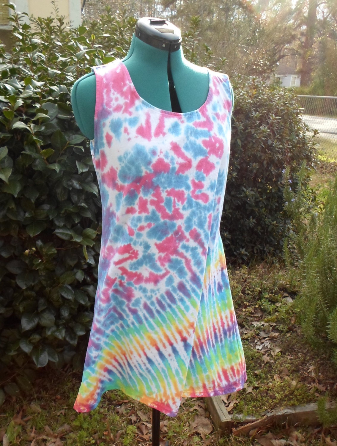 Cotton Candy Rainbow Large Tie Dye Short Play Dress