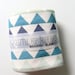 Baby Blanket, Geometric Triangles, Peacock And Seafoam, Modern Organic Baby Bedding, Ready to Ship