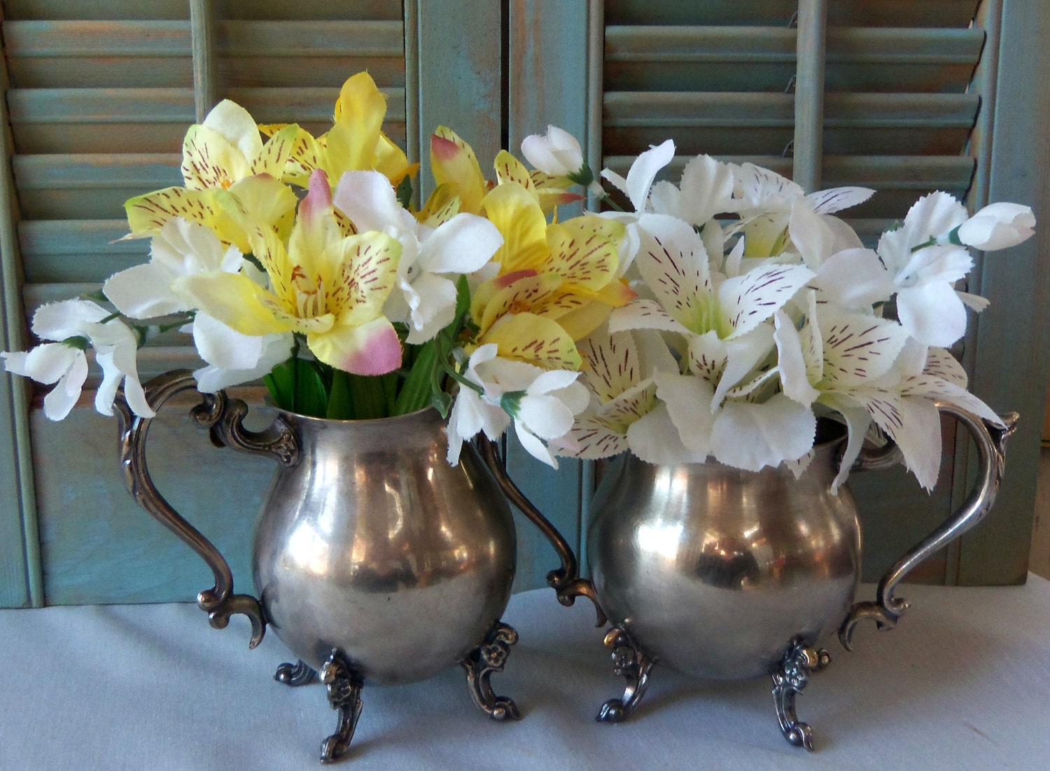 Sheridan Silver Creamer Sugar Set Vintage