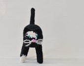 SALE 20 Percent Off Black and White Tuxedo Cat - Amigurumi Cat - Crochet Toy For Boy Or Girl