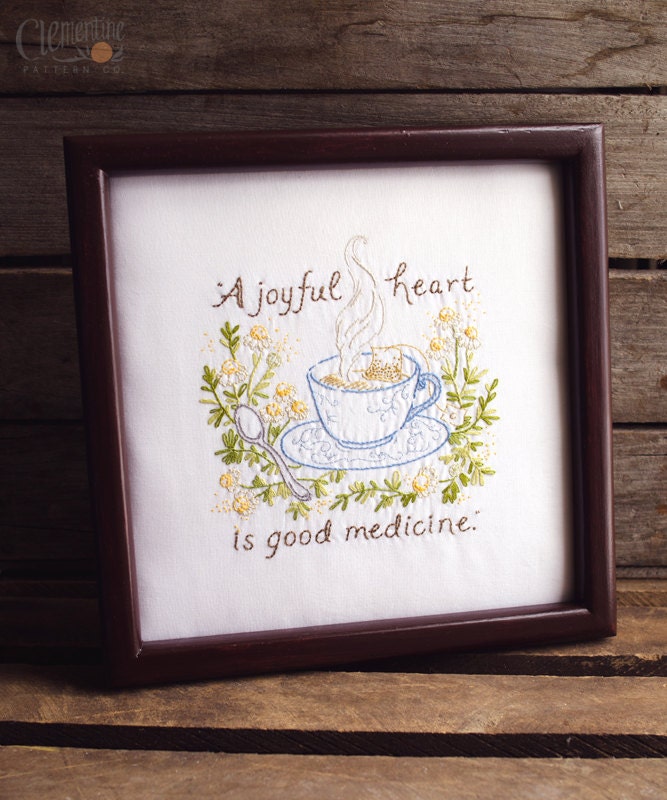 A Joyful Heart - 100% Cotton Embroidery Pattern