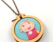 Custom portrait for 1 - family portrait - personalised and made to order by dandelyne - embroidered and appliqued