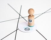 Home made Mini text Stamp with mint rubber