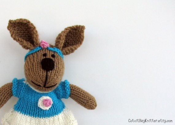 Knit Toy Plush Bunny Rabbit Stuffed Toy Hand Knit Toy Plush Doll Girl Bunny Children Spring Kids Toy Stuffed Animal Plush Vanessa
