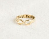 Best Friends infinity ring in gold