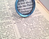 Jane Austen Northanger Abbey Silver Book Page Literature Drawer Knobs Pulls Book Quote A young woman in love always looks like Patience...