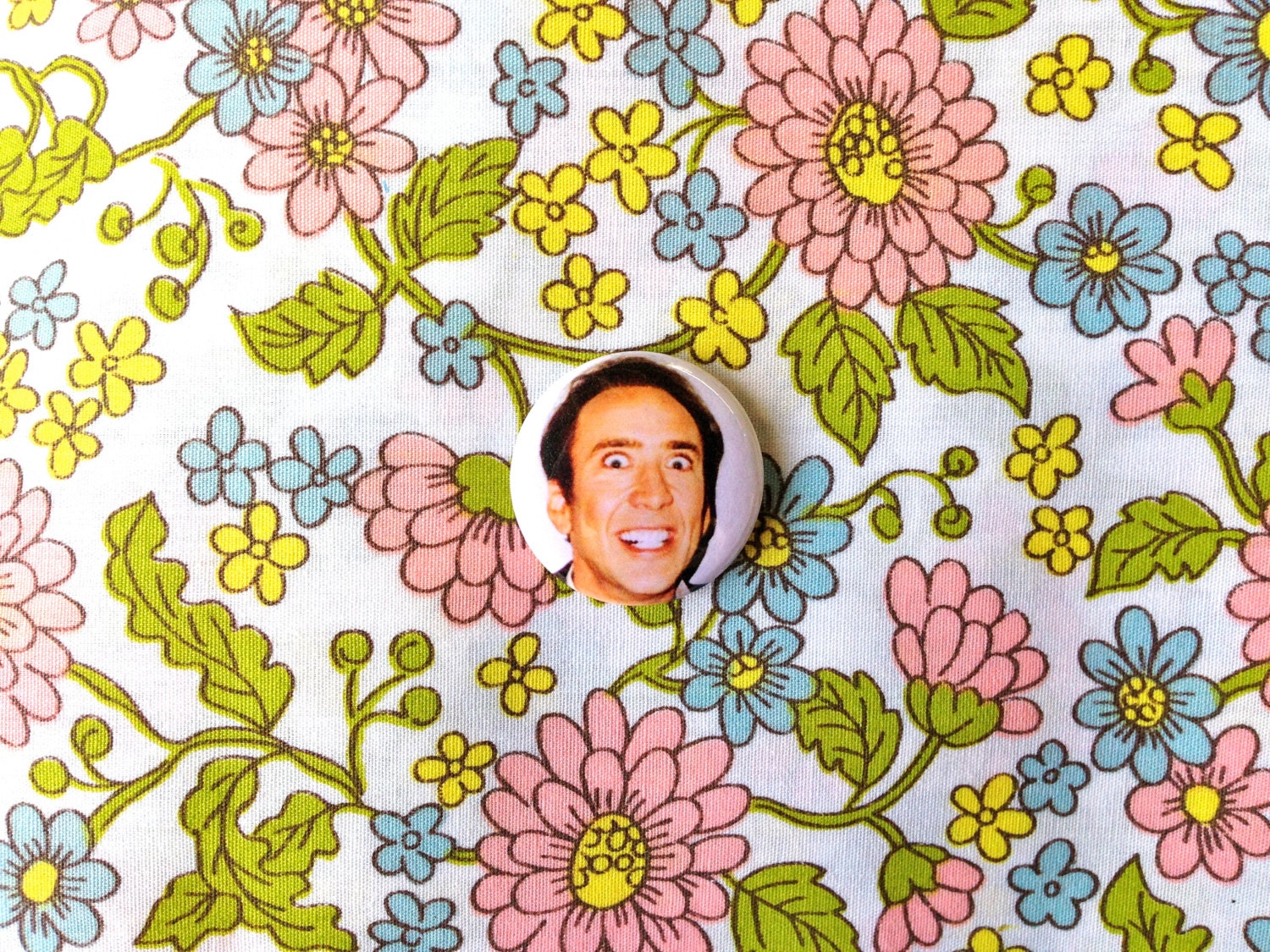 Nicolas Cage 1" Button
