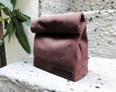 Paper Clutch - Lunch Bag Inspired Canvas Clutch