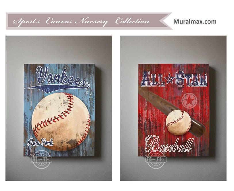 Baseball New York Yankees Sports Art ,  Baseball Nursery Decor,  Baby Boys Room  Sports Art Print 12x16 Baseball Art,