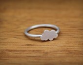 Free Worldwide Shipping Cloud Sterling Silver 925 CuTe RiNg all sizes available. Handmade in UK