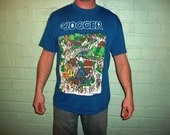 Vintage 90s jogger t shirt tee / Novelty shirt / grunge /  funny t shirt / Trendy Hipster / mens womens unisex / John Holiday / XL