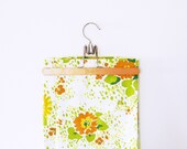 Mod Floral Pillowcase Set/Citrus Retro Floral Fabric/Vintage Pillowcases