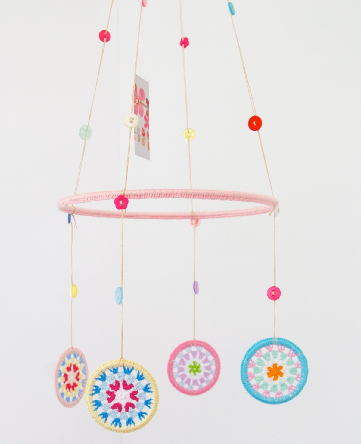 Granny Circle Crocheted Mobile