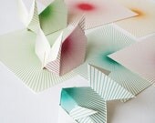 Origami Paper Modern - Candystripe Geometric Origami Paper,  5 inch squares for folding origami, Colorful, Symmetrical,  DIY gifts