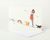 Follow The Leader Greeting Card