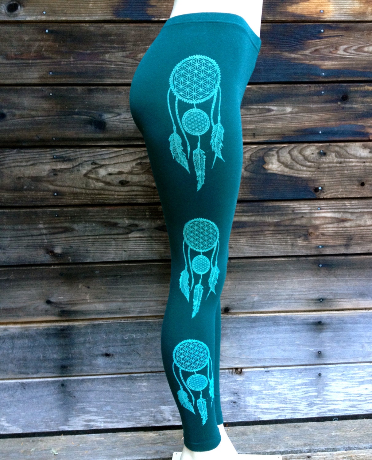 Glow in the Dark Flower of Life Dreamcatcher Leggings
