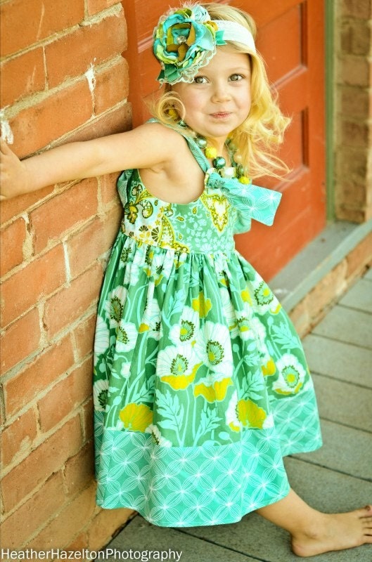 Headband - GREEN GABLES - Girl Headbands - Girls Hair Accessories - Little Girl - Satin Flower - Children Clothing - M2m Matilda Jane
