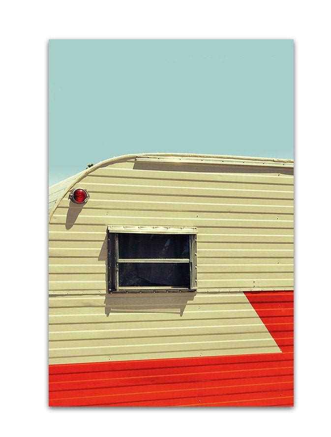 mid century modern, wanderlust, trailer, travel, adventure, mid century print, retro, vintage, mid century  - Zag, 8x12
