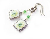 Springtime Scandinavian  flower.Lime and green, fresh green,