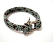 Nautical Sailing Bracelet  Stainless steel  Shackle-Paracord Bracelet-Mens Bracelet-Rope Bracelet-GREY 2
