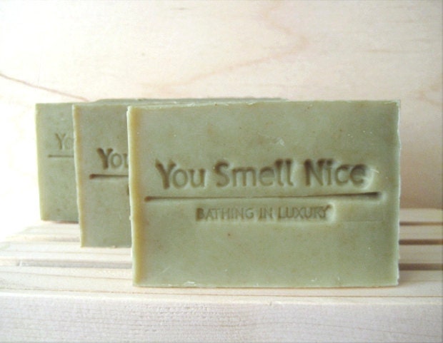 Good Luck and Get Lucky Man Soap - manly woodland ish scent - gift for men current batch is sage green - soap