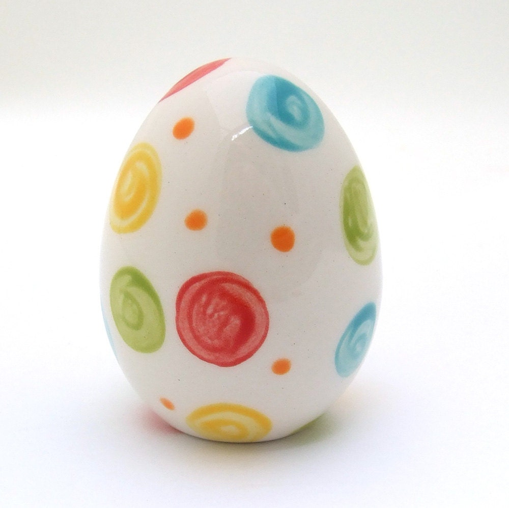 Hand Painted Ceramic Easter Eggs by Jangles on Etsy