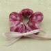 Hot Pink Love Lampwork Bead Set - Lentil Shape Lampwork Beads - SRA - I ship Internationally
