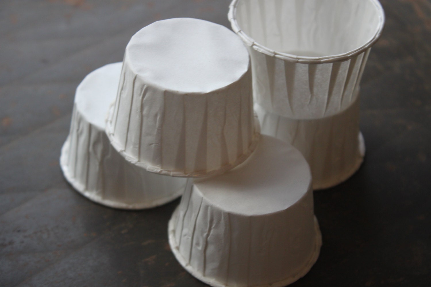 24 White Souffle Cups,--Paper Baking Cups--Cupcake Cups--Dessert Cups--Portion Cups Il_570xn