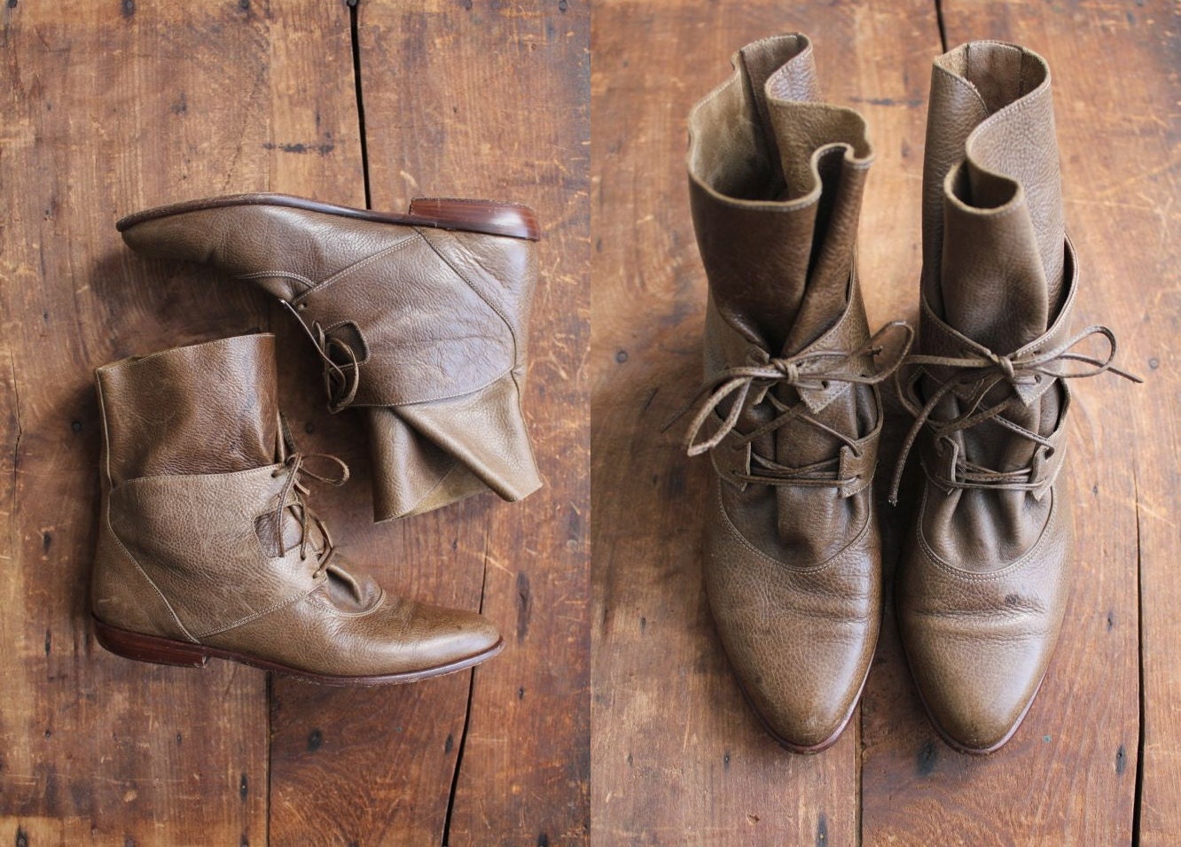 vintage ankle boots / leather boots / size 6 boots - allencompany