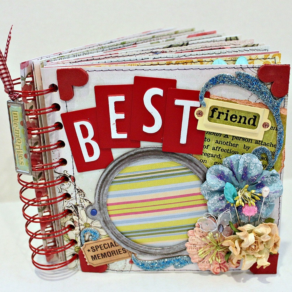 BEST FRIEND AZ Friendship Scrapbook Photo Album by Papersilly