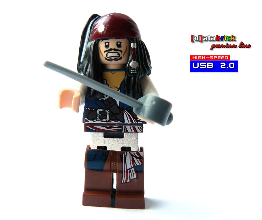 16GB USB Flash Drive in a complete original Lego Minifigure Jack
