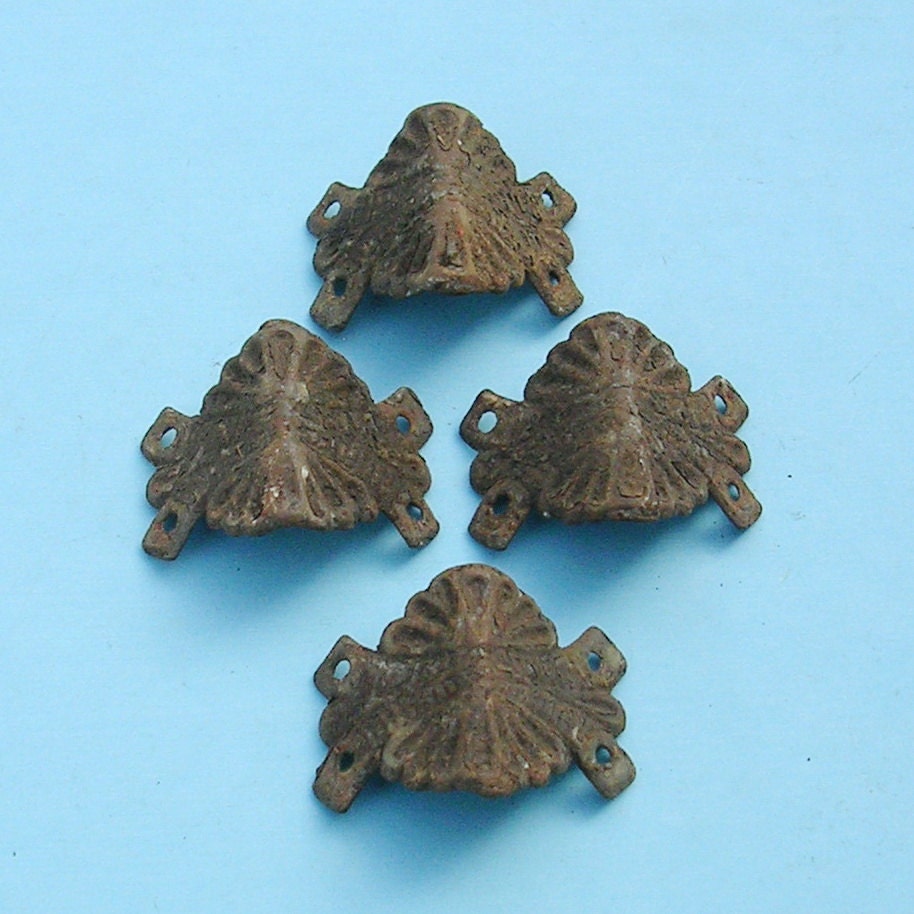 Items similar to Antique Trunk Corners Antique Trunk Hardware Antique