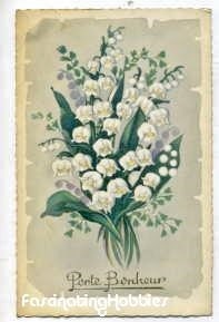 1962 - LILY of the VALLEY- Good LUCK wishes - Postcard - french