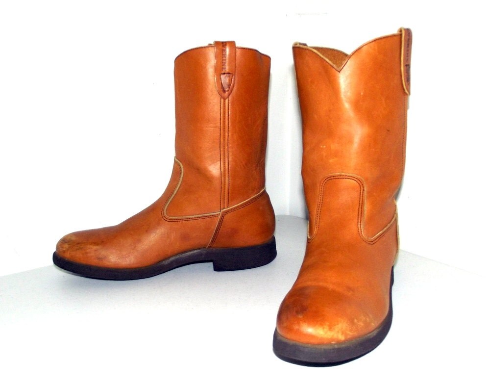 Tan Brown Wolverine Cowboy Work Boots size by honeyblossomstudio