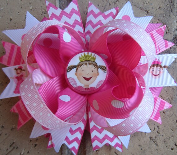 Custom Boutique Hair Bow made with Pinkalicious Image
