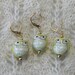 owl crochet stitch markers - knitting stitch markers - removable - ceramic yellow owl beads - yellow and green - set of 6