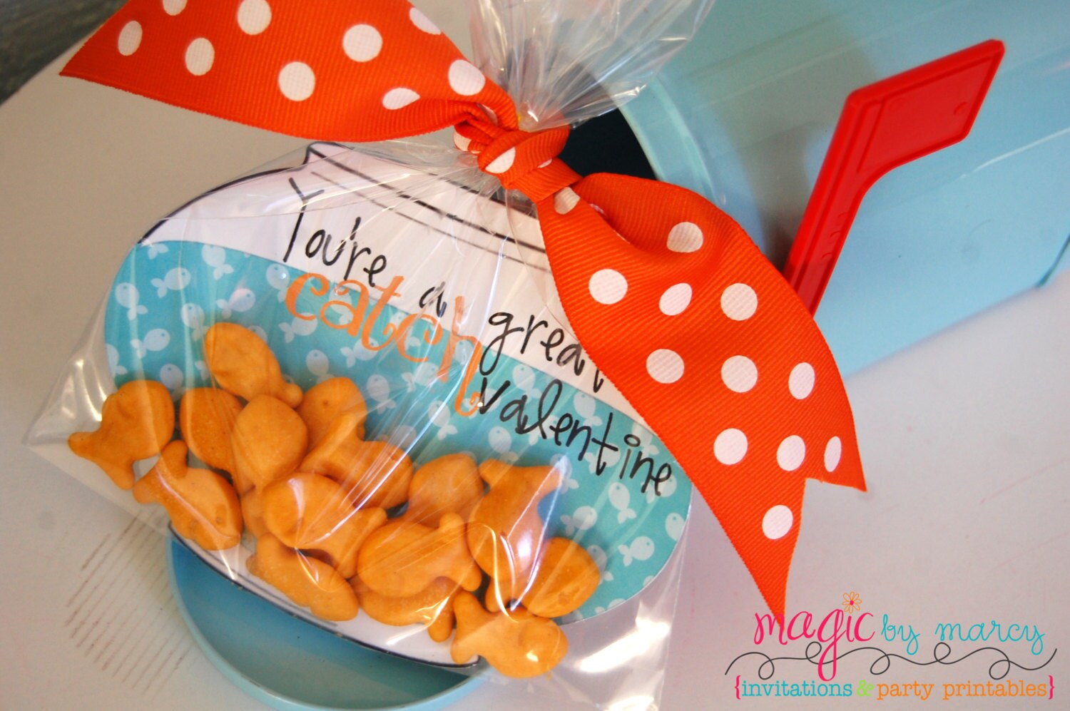 Printable Great Catch "Goldfish" Valentines for Valentines Day