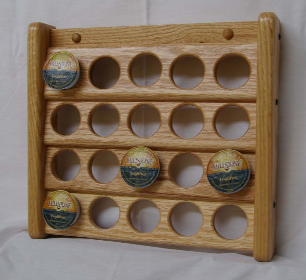 Oak 20 Kcup coffee pod Holder by TumbleweedWoodworks on Etsy