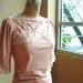 Pink Top Cotton Jersey, romantic style, puff sleeves - made to order