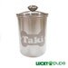 9.5 in - Personalized Dog Treat Jar with Name in Bone