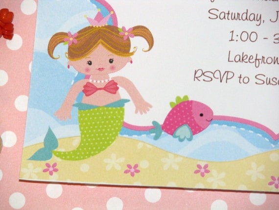 Mermaid Princess Birthday Invites Il_570xn