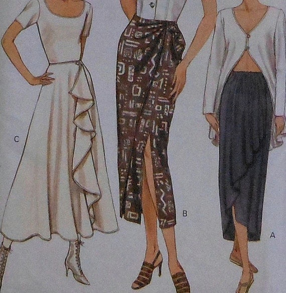Ruffled Skirt Sewing Pattern UNCUT Vogue 9013 Sizes 12-16