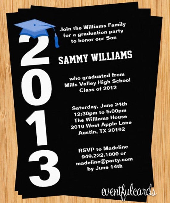 Class of 2013 Graduation Invitation Photo Card - Print at Home or E-card Il_570xn
