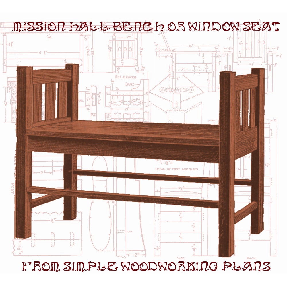 hall bench woodworking plan