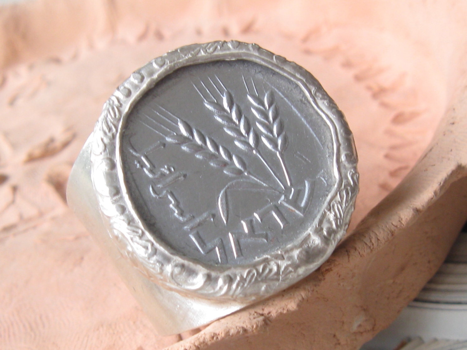 Coin Ring Silver Coin Ring Made in Israel Coin Ring Silver Coin Ring Made in Israel