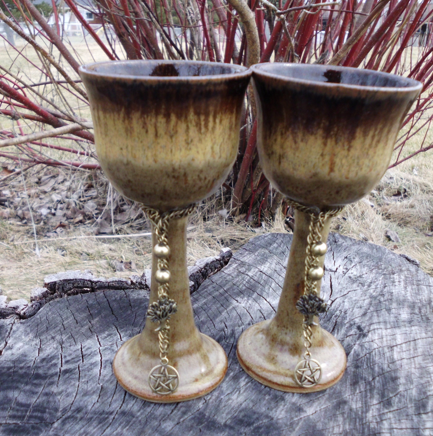 Handfasting Chalices Wine Goblets Wedding by WayOfTheCauldron