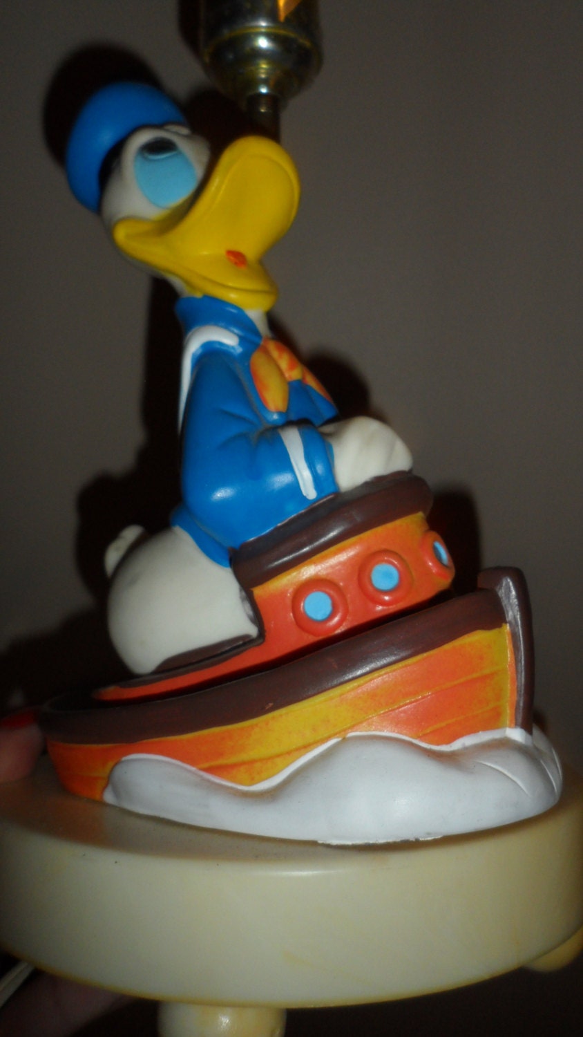 donald duck lamp by dolly toy comany donald on a tug boat rubber and 